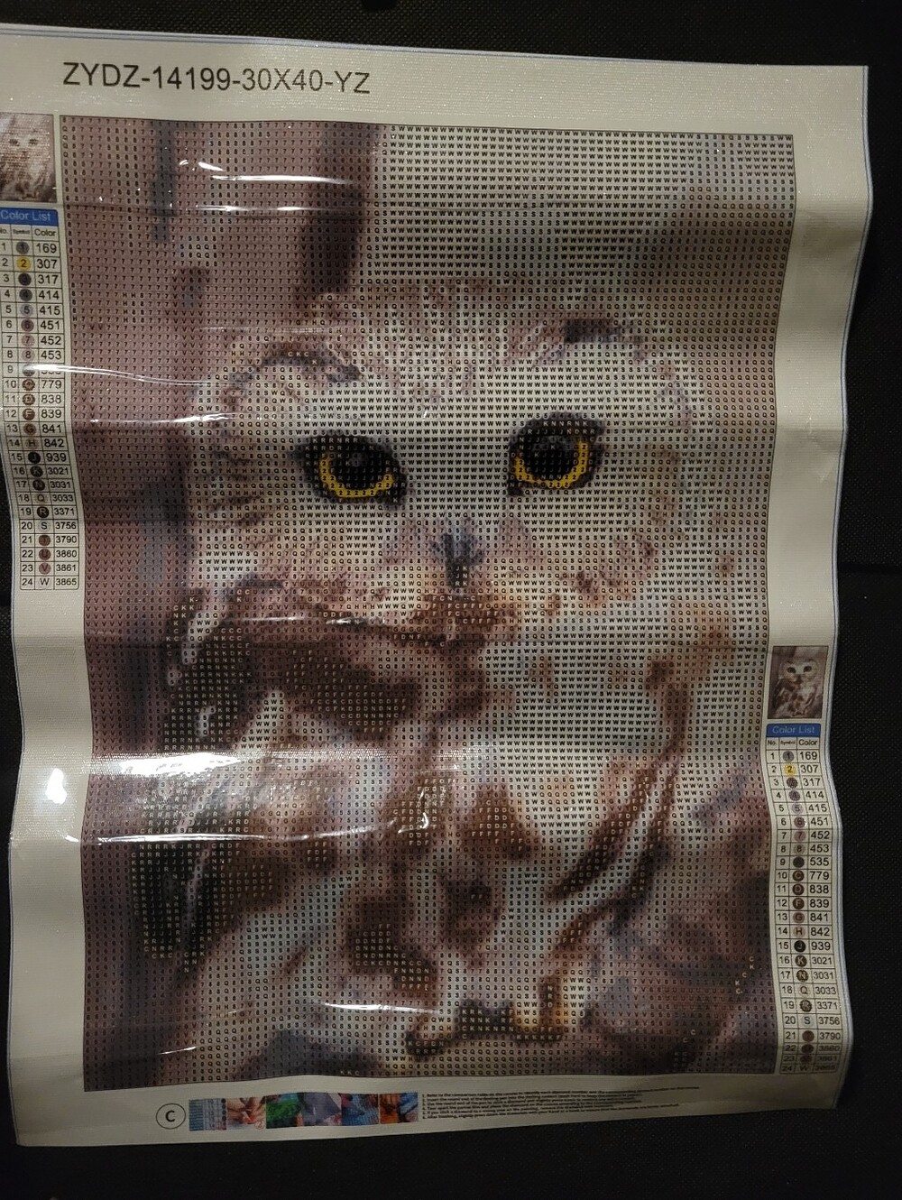 DIY Owl Diamond Art Kit ( 30cm x 40cm)